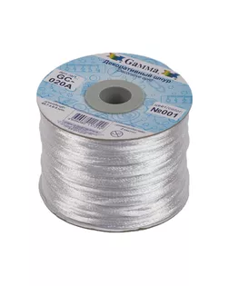 Шнур 2 мм GC-020A отделочный 45.7 м ±0.5 м №001 белый арт. ГММ-268-2-ГММ0010156