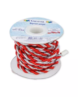 Шнур 5.5 мм GC-055 витой 9.1 м ±0.5 м №026/под серебро красный арт. ГММ-1484-5-ГММ0061503