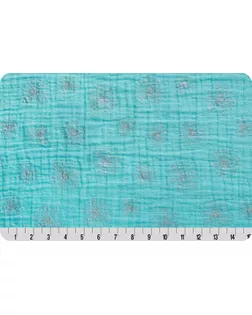 Ткани для пэчворка PEPPY EMBRACE METALLIC (марлевка) ФАСОВКА 100 x 125 см 120 г/кв.м 100% хлопок emmmake a wish saltwater/silver арт. ГММ-9819-2-ГММ0038928