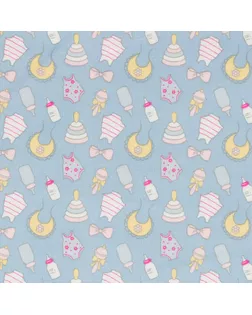 Ткани для пэчворка PEPPY МОЛОЧНЫЕ СНЫ ФЛАНЕЛЬ ФАСОВКА 100 x 110 см 175±5 г/кв.м 100% хлопок МС-16 голубой арт. ГММ-10575-7-ГММ0034347