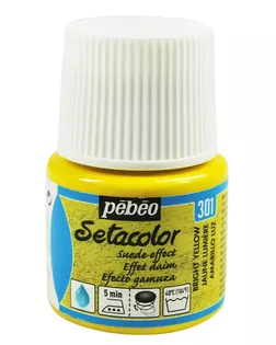 "PEBEO" Краска для темных и светлых тканей с эффектом замши Setacolor 45 мл 295301 желтый яркий арт. ГММ-10661-10-ГММ0040525