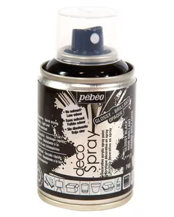 "PEBEO" Краска на водной основе decoSpray (аэрозоль) 100 мл 093745 черный глянцевый арт. ГММ-10682-3-ГММ0046535