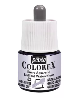 "PEBEO" Акварельные чернила Colorex 45 мл 341-063 нейтральный серый арт. ГММ-10714-53-ГММ0038009