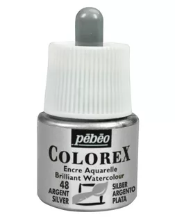 "PEBEO" Акварельные чернила металлик Colorex 45 мл 342-048 под серебро арт. ГММ-10809-3-ГММ0026951