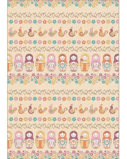 Ткани для пэчворка PEPPY КРОШКИ-МАТРЁШКИ ФАСОВКА 50 x 55 см 146±5 г/кв.м 100% хлопок КМ-10 кремовый арт. ГММ-11134-10-ГММ0076518