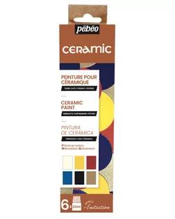 "PEBEO" Набор красок Ceramic "Открытие" по керамике и металлу 6 цв. 20 мл 756451 арт. ГММ-100524-1-ГММ074415333984