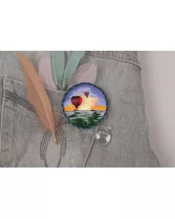 Набор для вышивания "PANNA" "Живая картина" JK-2185 "Брошь. Воздушные шары" арт. ГММ-104660-1-ГММ068550839104