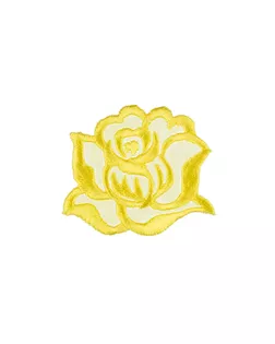 Термоаппликация №69/5 5 шт №1445I роза желтая 4х4.5 см арт. ГММ-105214-3-ГММ072897684384