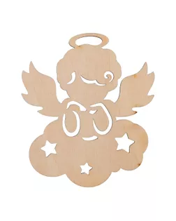 Заготовка для декорирования "Mr. Carving" ВД-1000 Подвеска фанера "Ангелочек на облаке 2" арт. ГММ-106537-2-ГММ079931011784