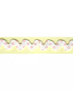 Тесьма-вьюнчик, 15 мм, белый в розовый горошек (25м) арт. ГЕЛ-20888-1-ГЕЛ0103845