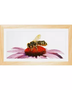 Набор для вышивания "Пчела на эхинацее", канва Aida 18 ct арт. ГЕЛ-8807-1-ГЕЛ0106718