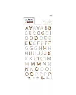 Набор наклеек "Elements Wood", алфавит, 169 букв арт. ГЕЛ-4307-1-ГЕЛ0111764