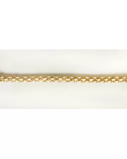 Шнур плетеный PEGA с люрексом д.0,7см (золото с белым) 15м арт. ГЕЛ-12310-1-ГЕЛ0111812