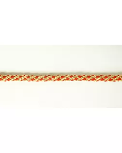 Шнур плетеный PEGA с люрексом д.0,7см (золото с красным) 15м арт. ГЕЛ-1808-1-ГЕЛ0111813