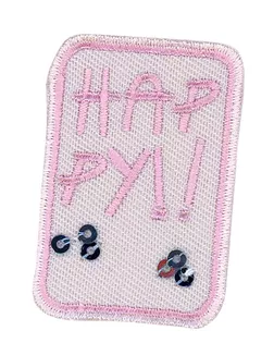Термоаппликация HKM "Happy!! (розовый)" арт. ГЕЛ-24024-1-ГЕЛ0117925
