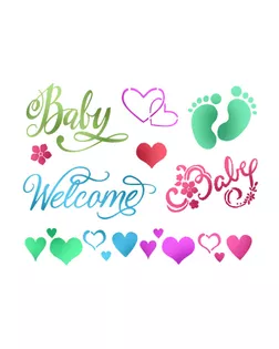 Купить Трафареты Трафарет "Baby Welcome" арт. ГЕЛ-15433-1-ГЕЛ0120812 оптом в Череповце