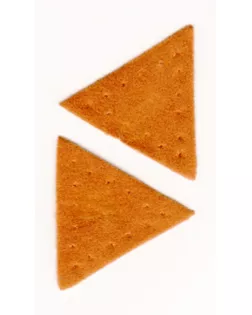 Заплатка "Треугольник" искусственная замша, цвет рыжий арт. ГЕЛ-8377-1-ГЕЛ0147088