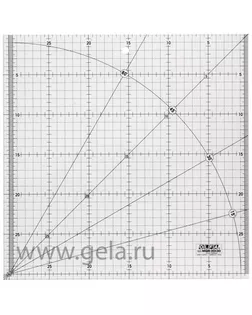 Линейка для пэчворка, градация в сантиметрах, квадрат 30 х 30 см арт. ГЕЛ-17741-1-ГЕЛ0016931