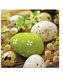 Салфетки трехслойные для декупажа, коллекция "Lunch" PAW Decor Collection "Яйца среди сережек" арт. ГЕЛ-26076-1-ГЕЛ0172110