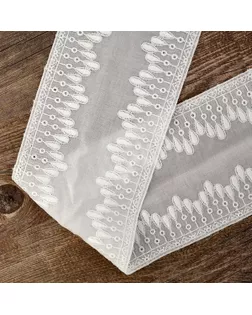 Купить Швейная фурнитура для шитья Шитье-вышивка на батисте, прошва, 100 мм, цвет белый арт. ГЕЛ-30926-1-ГЕЛ0173892 оптом в Казахстане