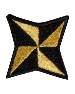 Термоаппликация "Черно-желтая звезда" арт. ГЕЛ-29860-1-ГЕЛ0177645
