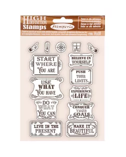 Штамп на резиновой основе HD "Леди-Бродяжка" арт. ГЕЛ-30045-1-ГЕЛ0178754