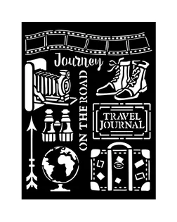 Трафарет "Our way journey elements" 3D эффект арт. ГЕЛ-31293-1-ГЕЛ0182239