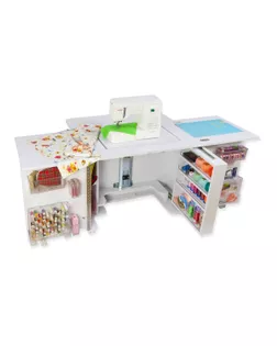 Стол раскладной для швейной машины с раскройным местом DUO, белый арт. ГЕЛ-33090-1-ГЕЛ0184025