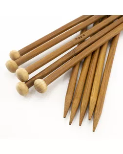 Спицы бамбуковые прямые, Hemline BAMBOO №6.5, 35 см арт. ГЕЛ-34327-1-ГЕЛ0184191