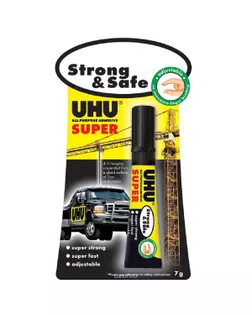 Клей универсальный UHU Супер Стронг&Cэйф, 7 г арт. ГЕЛ-32900-1-ГЕЛ0189440
