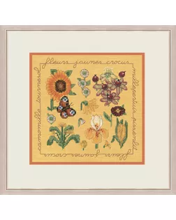 Набор для вышивания "Yellow And Bordeaux Flowers" (Желтые и бордовые цветы) арт. ГЕЛ-34304-1-ГЕЛ0189481