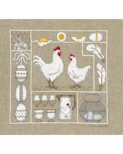 Набор для вышивания "Poules Et ?ufs" (Куры и яйца) арт. ГЕЛ-34285-1-ГЕЛ0189485