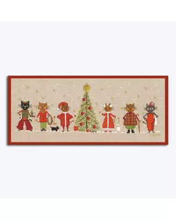 Набор для вышивания "Frieze Christmas Cats" (Рождественские коты), 33 х 11 см арт. ГЕЛ-35677-1-ГЕЛ0195806
