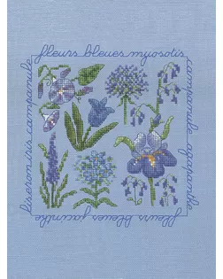 Набор для вышивания "Blue Flowers" (Голубые цветы), 13 х 14 см арт. ГЕЛ-36045-1-ГЕЛ0198169