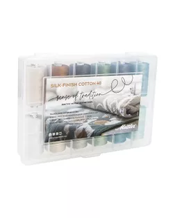Набор с нитками Silk-Finish Cotton "Чувство традиции" в подарочной упаковке, 12 катушек арт. ГЕЛ-35933-1-ГЕЛ0199554