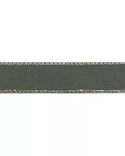Лента атласная SAFISA с люрексным кантом по краям ш.0,7см (43 т.зеленый) арт. ГЕЛ-16321-1-ГЕЛ0020104
