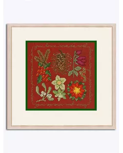 Набор для вышивания "Christmas Flowers" (Рождественские цветы), 13 х 14 см арт. ГЕЛ-36069-1-ГЕЛ0201733