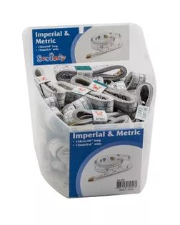 Сантиметровая лента с градацией в дюймах и сантиметрах, 50 шт., в прикассовом стенде арт. ГЕЛ-36261-1-ГЕЛ0202147