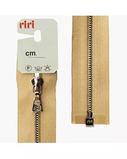 Молния металл, Ni, разъёмная 1 замок, на атласной тесьме, 4 мм, 70 см, цвет 2213, золотисто-бежевый арт. ГЕЛ-14763-1-ГЕЛ0029504