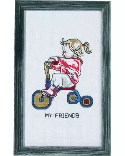 Набор для вышивания "Девочка на трёхколесном велосипеде" арт. ГЕЛ-10544-1-ГЕЛ0055880