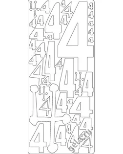 Наклейки контурные "Цифры с №4 " арт. ГЕЛ-4812-1-ГЕЛ0058072