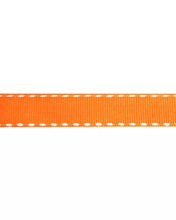 Лента репсовая SAFISA с "прострочкой" ш.1см (61 оранжевый) арт. ГЕЛ-21097-1-ГЕЛ0061269