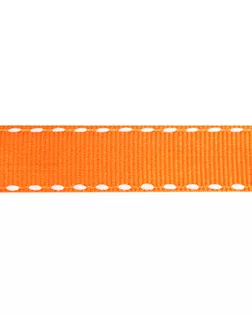 Лента репсовая SAFISA с "прострочкой" ш.1,5см (61 оранжевый) арт. ГЕЛ-20986-1-ГЕЛ0061274