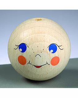 Купить Детали кукол Деревянная разрисованная голова с отверстием арт. ГЕЛ-530-1-ГЕЛ0061597 оптом в Череповце