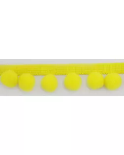 Тесьма с помпонами ш.3,5см 10м (лимонно-желтый) арт. ГЕЛ-20185-1-ГЕЛ0062239