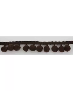 Тесьма с помпонами ш.1,8см 25м (коричневый) арт. ГЕЛ-13716-1-ГЕЛ0062512