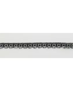 Мерсеризованное х/б кружево ш.1,5см (черный с серым) арт. ГЕЛ-4464-1-ГЕЛ0065343