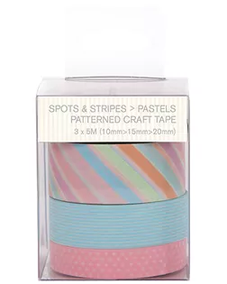 Лента клейкая декоративная с рисуком Spots & Stripes Pastels арт. ГЕЛ-11448-1-ГЕЛ0065540