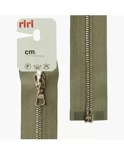 Молния металл, Ni, разъёмная 1 замок, на атласной тесьме, 4 мм, 60 см, цвет 5884, серо-зеленый арт. ГЕЛ-14639-1-ГЕЛ0065953