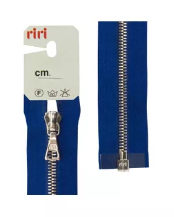 Молния металл, Ni, разъёмная 1 замок, на атласной тесьме, 4 мм, 60 см, цвет 9603, синий арт. ГЕЛ-19555-1-ГЕЛ0065959